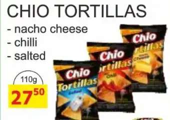 BENE Nápoje CHIO TORTILLAS nabídka