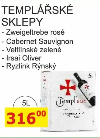 BENE Nápoje TEMPLÁŘSKÉ SKLEPY nabídka