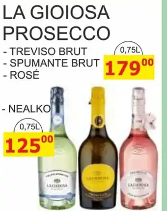 BENE Nápoje LA GIOIOSA PROSECCO nabídka
