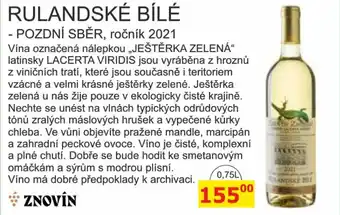 BENE Nápoje RULANDSKÉ BÍLÉ 0.75L nabídka