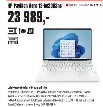 COMFOR HP Pavilion Aero 13-be2003nc nabídka