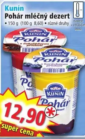 Norma Kunín Pohár mléčný dezert nabídka