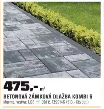 OBI BETONOVÁ ZÁMKOVÁ DLAŽBA KOMBI 6 nabídka