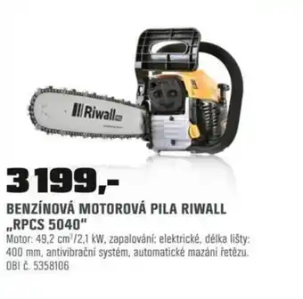 BENZÍNOVÁ MOTOROVÁ PILA RIWALL ,RPCS 5040