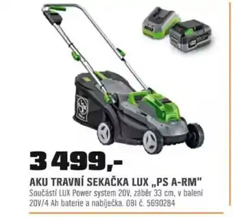 OBI AKU TRAVNÍ SEKAČKA LUX ,PS A-RM nabídka