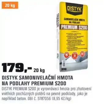 OBI DISTYK SAMONIVELAČNÍ HMOTA NA PODLAHY PREMIUM S200 nabídka