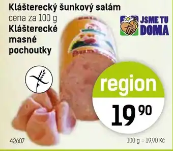 Konzum Klášterecký šunkový salám nabídka