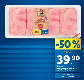 Lidl Šunka nejvyšší jakosti XXL nabídka