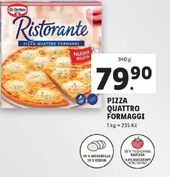 Lidl PIZZA QUATTRO FORMAGGI nabídka