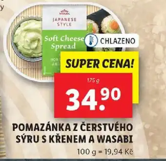 Lidl POMAZÁNKA Z ČERSTVÉHO SÝRU S KŘENEM A WASABI nabídka