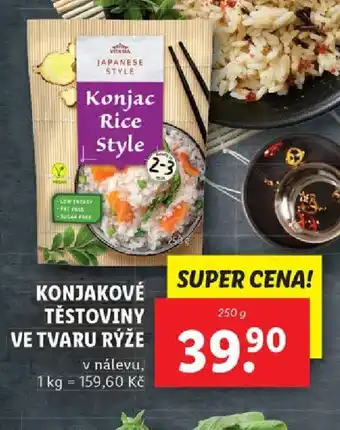 Lidl KONJAKOVÉ TĚSTOVINY VE TVARU RÝŽE nabídka