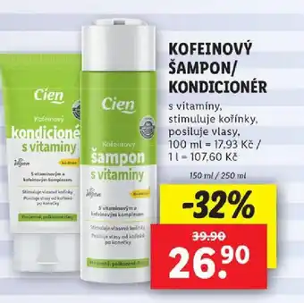 Lidl KOFEINOVÝ ŠAMPON/ KONDICIONÉR nabídka