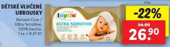 Lidl DĚTSKÉ VLHČENÉ UBROUSKY nabídka