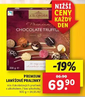 Lidl PREMIUM LANÝŽOVÉ PRALINKY nabídka