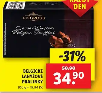 Lidl BELGICKÉ LANÝŽOVÉ PRALINKY nabídka