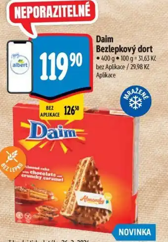 Albert Daim Bezlepkový dort nabídka