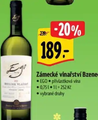 Albert Zámecké vinařství Bzenec 0.75L nabídka