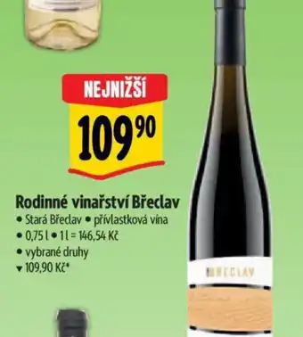 Albert Rodinné vinařství Břeclav nabídka