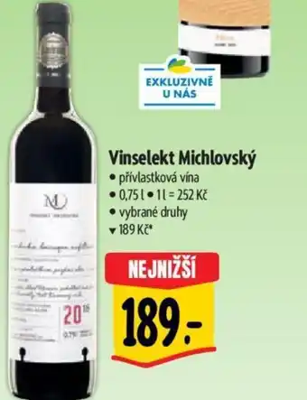 Albert Vinselekt Michlovský 0.75L nabídka