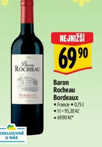 Albert Baron Rocheau Bordeaux 0.75L nabídka