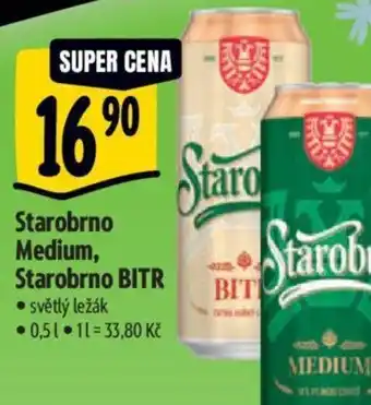 Albert Starobrno Medium, Starobrno BITR 0.5L nabídka