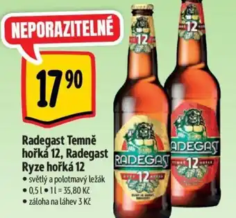 Albert Radegast Temně hořká 12, Radegast Ryze hořká 12 0.5L nabídka