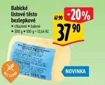 Albert Babické listové těsto bezlepkové nabídka