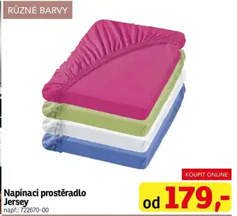 Napínací prostěradlo Jersey