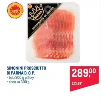 Makro SIMONINI PROSCIUTTO DI PARMA D.O.P. nabídka