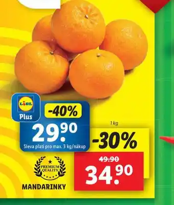Lidl Mandarinky nabídka