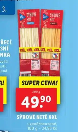 Lidl Sýrové nitě xxl nabídka
