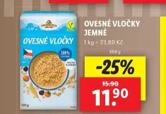 Lidl Ovesné vločky jemné nabídka