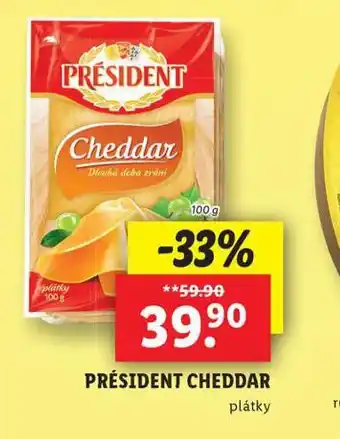Lidl Président cheddar nabídka
