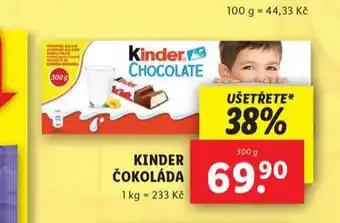Lidl Kinder čokoláda nabídka