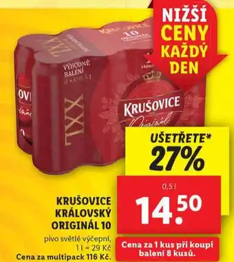 Lidl Krušovice královský originál 10 nabídka