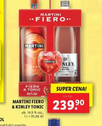 Lidl Martini fiero & kinley tonic nabídka