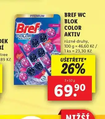 Lidl Bref wc blok color aktiv nabídka