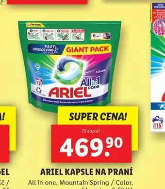 Lidl Ariel kapsle na praní nabídka