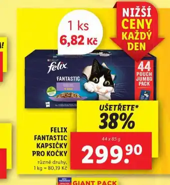Lidl Felix fantastic kapsičky pro kočky nabídka