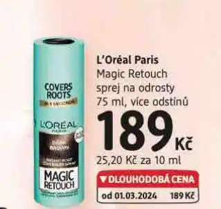 dm drogerie Loreal paris sprej na odrosty nabídka