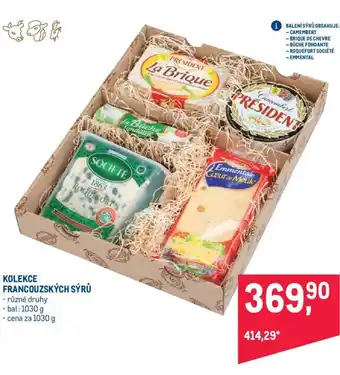Makro KOLEKCE FRANCOUZSKÝCH SÝRŮ nabídka