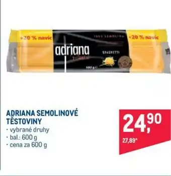 Makro ADRIANA SEMOLINOVÉ TĚSTOVINY nabídka