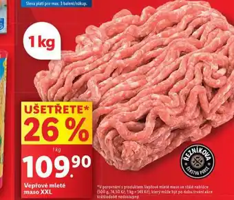 Lidl Vepřové mleté maso xxl nabídka