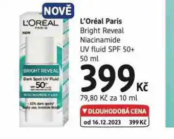 dm drogerie Loreal paris uv fluid spf 50+ nabídka