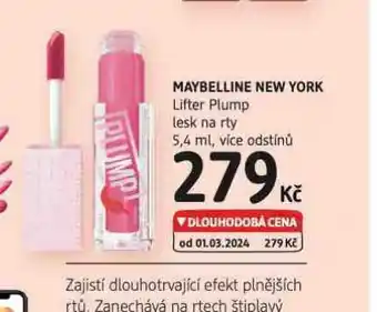 dm drogerie Maybelline new york lesk na rty nabídka
