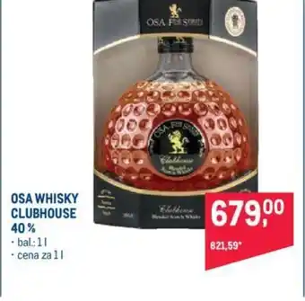 Makro OSA WHISKY CLUBHOUSE 40% nabídka