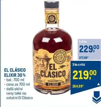 Makro EL CLÁSICO ELIXIR 30% nabídka