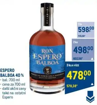Makro ESPERO BALBOA 40% nabídka