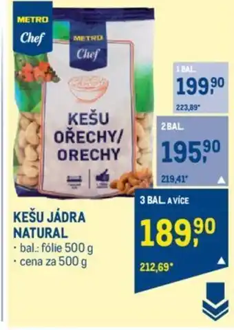 Makro KEŠU JÁDRA NATURAL nabídka