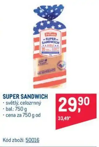 Makro SUPER SANDWICH nabídka